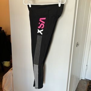 VSX Black Knockout Legging with white and hot pink detail size M
